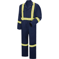 Enhanced Visibility Coveralls, Men's, Navy Blue, Size 38 Sidevic Inc.