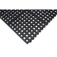 Anti-Fatigue Link Matting, Honeycomb, 3' x 3' x 1/2", Black, Natural Rubber Sidevic Inc.