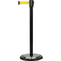 Barri&egrave;re sur pied pour le contr&ocirc;le des foules, Acier, 35" h, Ruban Jaune, Longueur du ruban 7' Sidevic Inc.