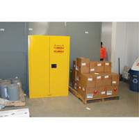 Flammable Storage Cabinet, 45 gal., 2 Door, 43" W x 65" H x 18" D Sidevic Inc.