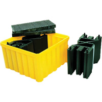 Palette antid&eacute;versement avec drain Ultra-IBC Spill Pallet , Capacit&eacute; de d&eacute;versement 400 gal. US, 58,75" x 58,75" x 33" Sidevic Inc.