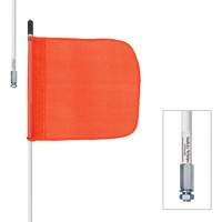 Safety Whip&reg; Heavy-Duty Whips, Threaded Mount, 5' High, Orange Sidevic Inc.