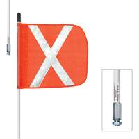 Safety Whip&reg; Heavy-Duty Whips, Threaded Mount, 5' High, Orange Sidevic Inc.