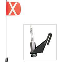 Safety Whip&reg; Light-Duty Whips, Window Mount, 5' High, Orange Sidevic Inc.