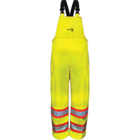 Hi-Vis FR/PU Safety Rain Bib Pants, 4X-Large Sidevic Inc.