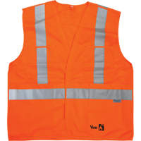 Vestes de s&eacute;curit&eacute; ignifug&eacute;es, Orange haute visibilit&eacute;, Moyen/Petit, Polyester Sidevic Inc.