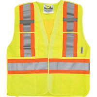 Veste de s&eacute;curit&eacute; pour la circulation, Jaune lime haute visibilit&eacute;, Moyen/Petit, Polyester Sidevic Inc.
