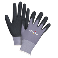 Gants ZX-1 de premi&egrave;re qualit&eacute; compatibles avec les &eacute;crans tactiles, 8/Moyen, R&ecirc;vetement Nitrile/Mousse de nitrile, Calibre 15, Enveloppe en Nylon Sidevic Inc.