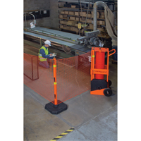 Portable Safety Zone, 100' L, Steel, Orange Sidevic Inc.