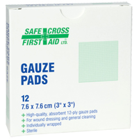 Gauze , Pad, 3" L x 3" W, Sterile, Medical Device Class 1 Sidevic Inc.