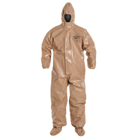 Tychem&reg; 5000 Protective Hooded Coveralls, Small, Brown Sidevic Inc.