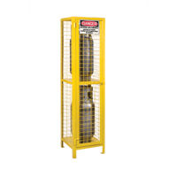Armoires pour cylindres &agrave; gaz, nbre de bouteilles: 2, 17" , 17" , 69" , Jaune Sidevic Inc.