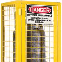 Armoire de s&eacute;curit&eacute; pour cylindres de gaz conforme aux normes de la CSA, nbre de bouteilles: 2, 17" , 17" , 69" , Jaune Sidevic Inc.