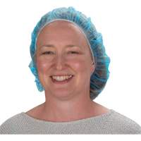 Non-Woven Bouffant Caps, Polypropylene, 21"/Large, Blue Sidevic Inc.