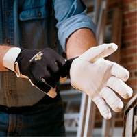 Gants antivibrations Air Glove, Taille Moyen, Paume Cuir perl&eacute; Sidevic Inc.