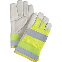 Gants d'ajusteur orange haute visibilit&eacute; &agrave; chaleur sup&eacute;rieure, Grand, Paume en Cuir fleur de vache, Doublure en Thinsulate Sidevic Inc.