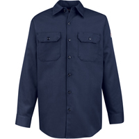 Flame-Resistant Work Shirts, Small, Navy Blue Sidevic Inc.
