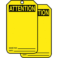 Safety Tags, Cardstock, 3-1/8" W x 5-7/8" H, French Sidevic Inc.