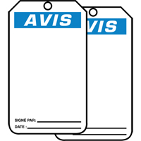 Safety Tags, Cardstock, 3-1/8" W x 5-7/8" H, French Sidevic Inc.