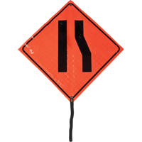 Narrow Road Rolled Sign, 24" x 24", Vinyl, Pictogram Sidevic Inc.