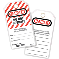 Lockout Tags, Plastic, 3-1/8" W x 6-1/2" H, English Sidevic Inc.
