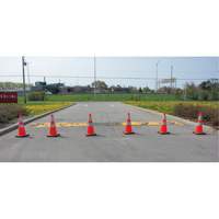 C&ocirc;ne de signalisation, 28", Orange, Bande(s) r&eacute;fl&eacute;chissante(s) 4" & 6" Sidevic Inc.