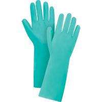 Gants de premi&egrave;re qualit&eacute; &agrave; prise en losange r&eacute;sistants aux produits chimiques, Taille Moyen/8, 15" lo, Nitrile, 22 mils Sidevic Inc.