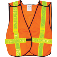 Standard-Duty Safety Vest, High Visibility Orange, Medium, Polyester Sidevic Inc.