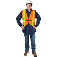 Standard-Duty Safety Vest, High Visibility Orange, Medium, Polyester Sidevic Inc.