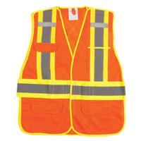 CSA Compliant High Visibility Surveyor Vest, High Visibility Orange, Medium, Polyester Sidevic Inc.
