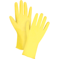 Canary Yellow Chemical-Resistant Gloves, Size 7, 12" L, Latex, Flock-Lined Inner Lining, 15-mil Sidevic Inc.