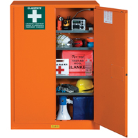 Armoires de rangement pour pr&eacute;paration aux situations d'urgence, Acier, 4 Tablettes, 65" h x 43" la x 18" P, Orange Sidevic Inc.