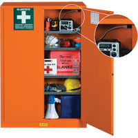 Armoires de rangement pour pr&eacute;paration aux situations d'urgence, Acier, 4 Tablettes, 65" h x 43" la x 18" P, Orange Sidevic Inc.
