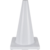 C&ocirc;ne de couleur pour la signalisation, 18", Blanc Sidevic Inc.