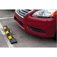 Parking Curb, Rubber, 3' L, Black/Yellow Sidevic Inc.