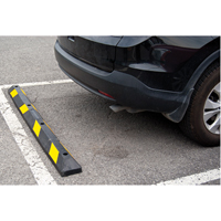 Butoir pour espace de stationnement, Caoutchouc, 6' l, Noir/Jaune Sidevic Inc.