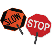 Panneau de signalisation &agrave; deux c&ocirc;t&eacute;s  Stop/Slow  Sidevic Inc.