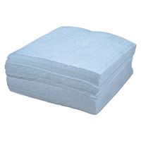 Feuilles absorbantes bleues li&eacute;es de premi&egrave;re qualit&eacute;, Huile seulement, 15" x 17", 8 gal. d'absorption Sidevic Inc.