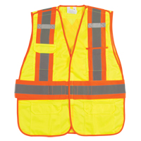 CSA Compliant High Visibility Surveyor Vest, High Visibility Lime-Yellow, Medium, Polyester Sidevic Inc.