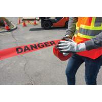 Ruban pour barricade Danger, Bilingue, 3" la x 1000' lo, 1,5 mil, Noir/rouge Sidevic Inc.