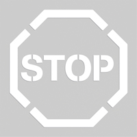 Pochoirs de marquage du sol - Stop, Pictogramme, 20" x 20" Sidevic Inc.