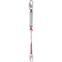 Pro Shock Absorbing Lanyard, 3', Locking Snap Hook Center, Locking Snap Hook Leg Ends, Polyester Sidevic Inc.