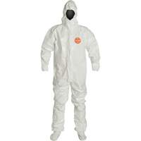 Hooded Coveralls, Tychem&reg; 4000, 2X-Large, White Sidevic Inc.