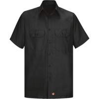Short Sleeve Ripstop Shirt, Men's, Large (Tall), Black Sidevic Inc.
