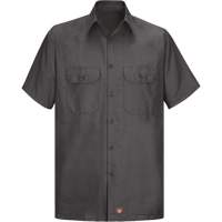 Short Sleeve Ripstop Shirt, Men's, Large (Tall), Charcoal Sidevic Inc.