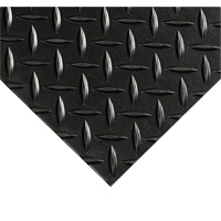 Tapis Diamond-Plate pour tableau de contr&ocirc;le no 701, 2' la x 10' lo, 1/4" &eacute;paisseur, Noir, PVC Sidevic Inc.