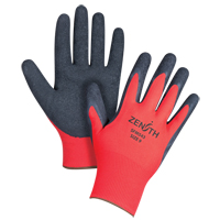 Black & Red Crinkle Grip Coated Gloves, 9/Large, Rubber Latex Coating, 13 Gauge, Polyester Shell Sidevic Inc.