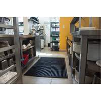 Anti-Fatigue Matting, Slotted, 3' x 5' x 7/8", Black, Natural Rubber Sidevic Inc.