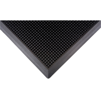 Outdoor Entrance Matting, Rubber, Scraper Type, Textured Pattern, 2' x 2-2/3', Black Sidevic Inc.