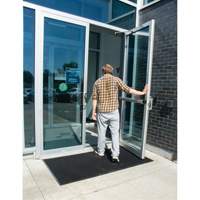Outdoor Entrance Matting, Rubber, Scraper Type, Textured Pattern, 2' x 2-2/3', Black Sidevic Inc.